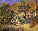 Famous Scene Paintings - Garden Scene in Britanny